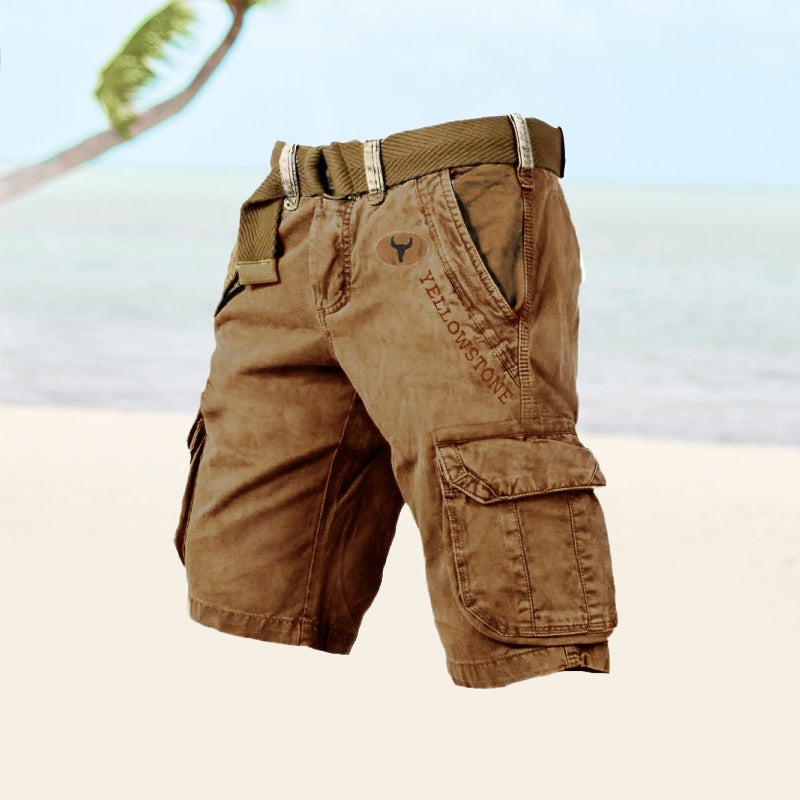 Men's Versatile Sleek Cargo Shorts with Ample Storage Pockets