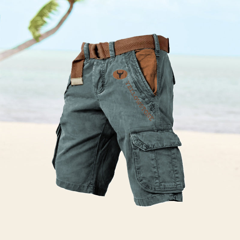 Men's Versatile Sleek Cargo Shorts with Ample Storage Pockets
