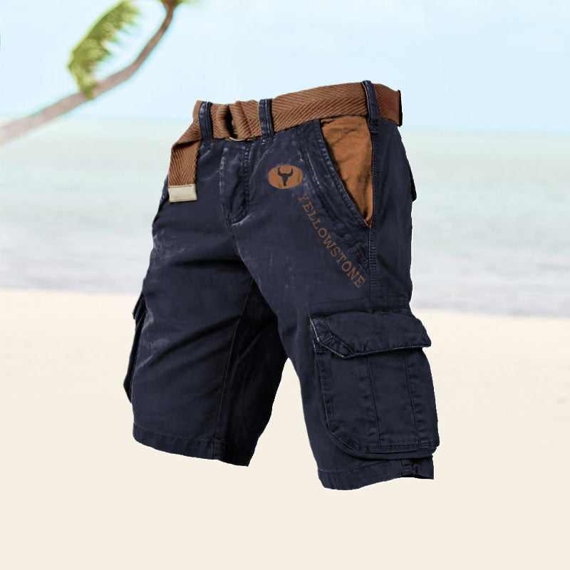 Men's Versatile Sleek Cargo Shorts with Ample Storage Pockets