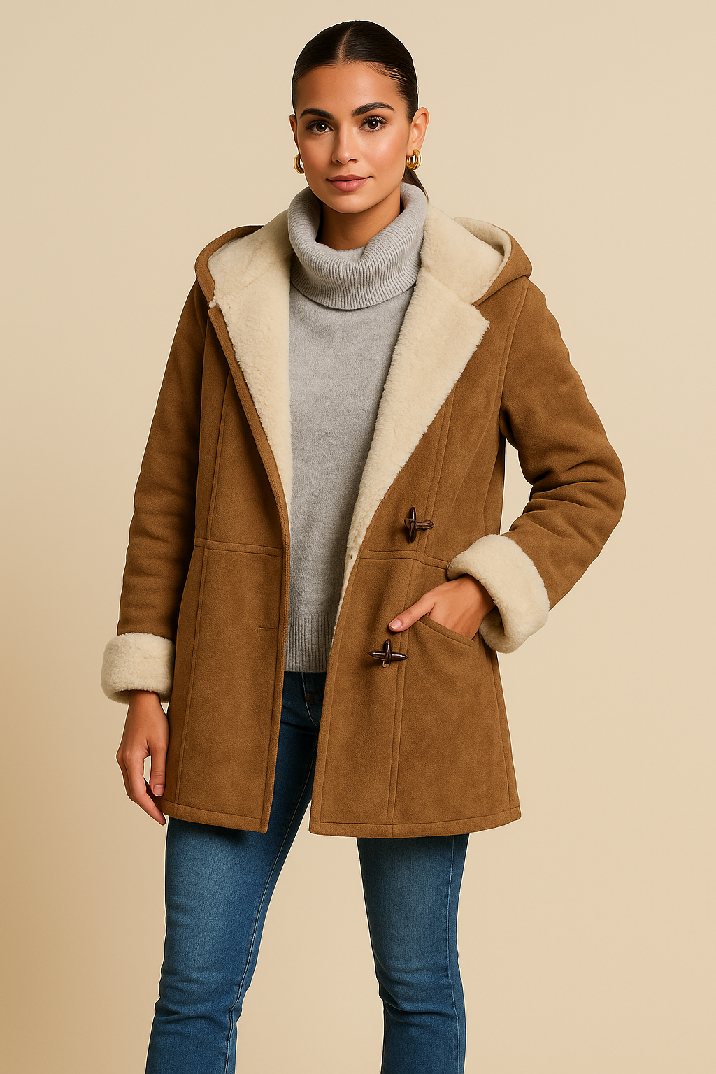 Celeste | Elegant Cashmere Hooded Coat