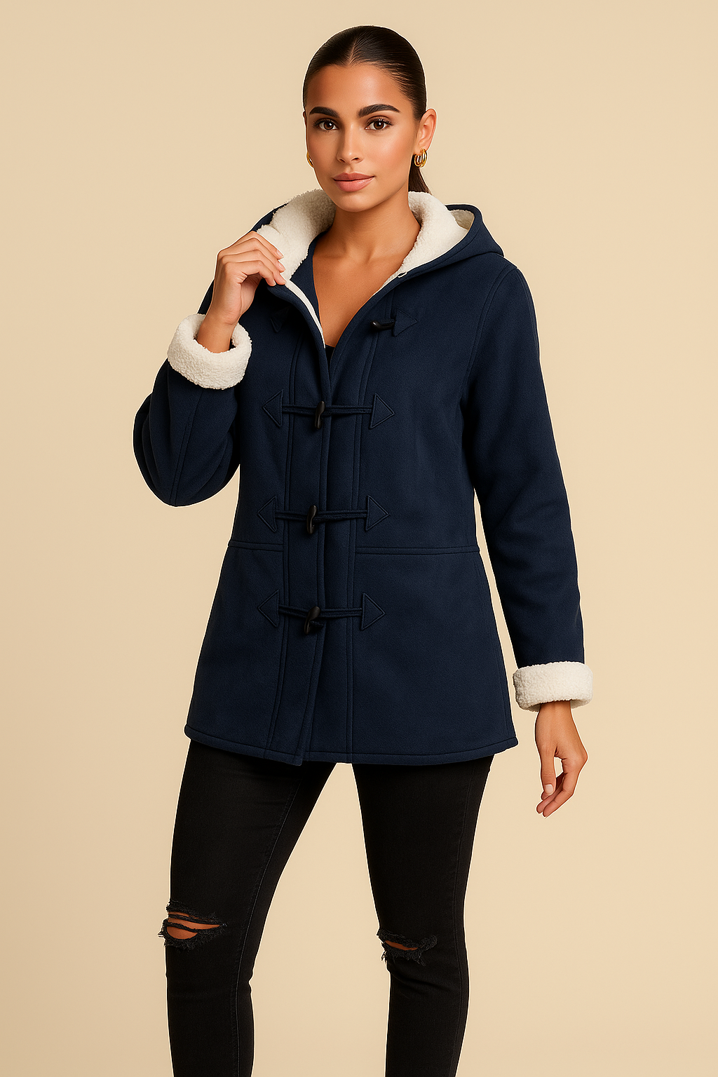 Celeste | Elegant Cashmere Hooded Coat
