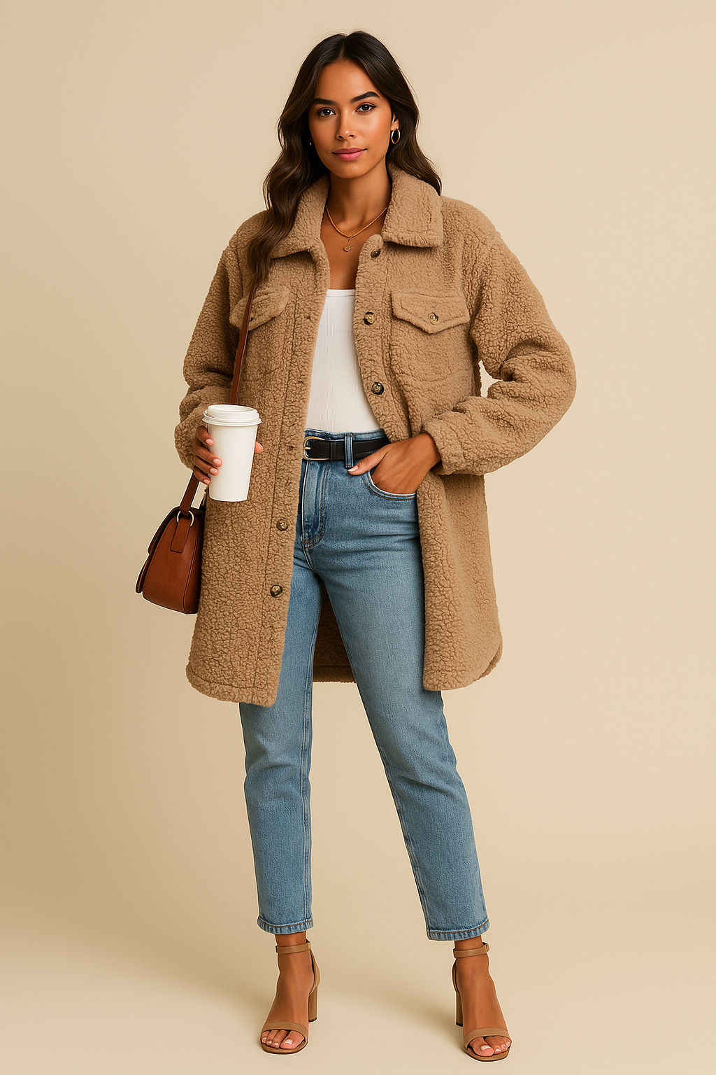 Lila Long Button-Down Knit Cardigan