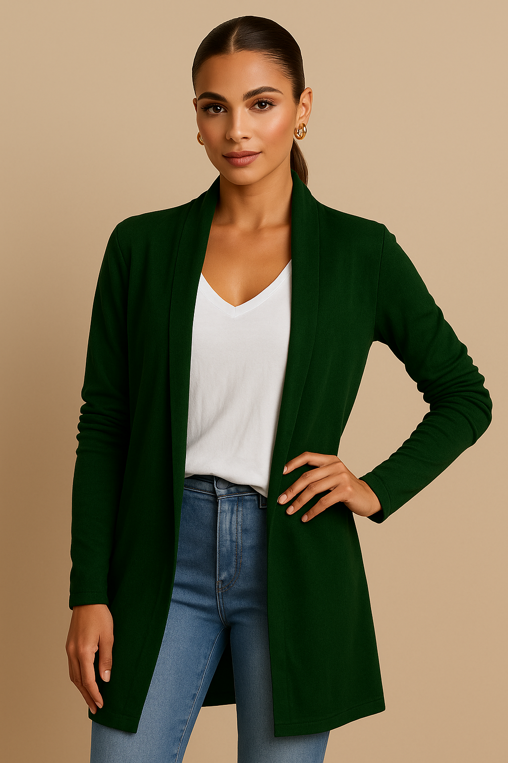 Isolde Long Velvet Duster Cardigan