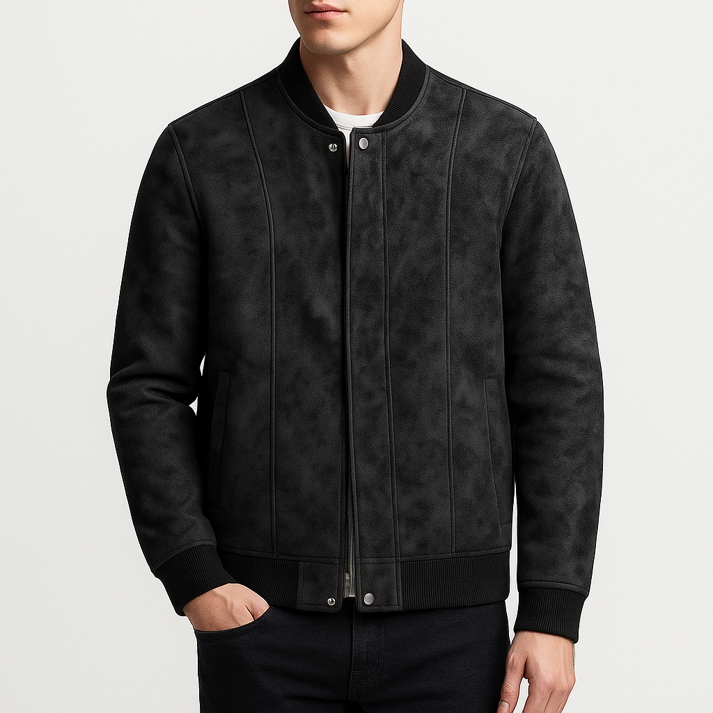 Suede Bomber Jacket
