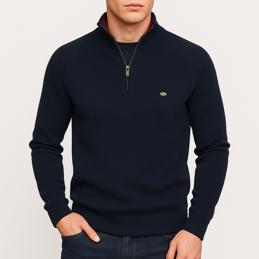 Smith | Cotton Zip Sweater