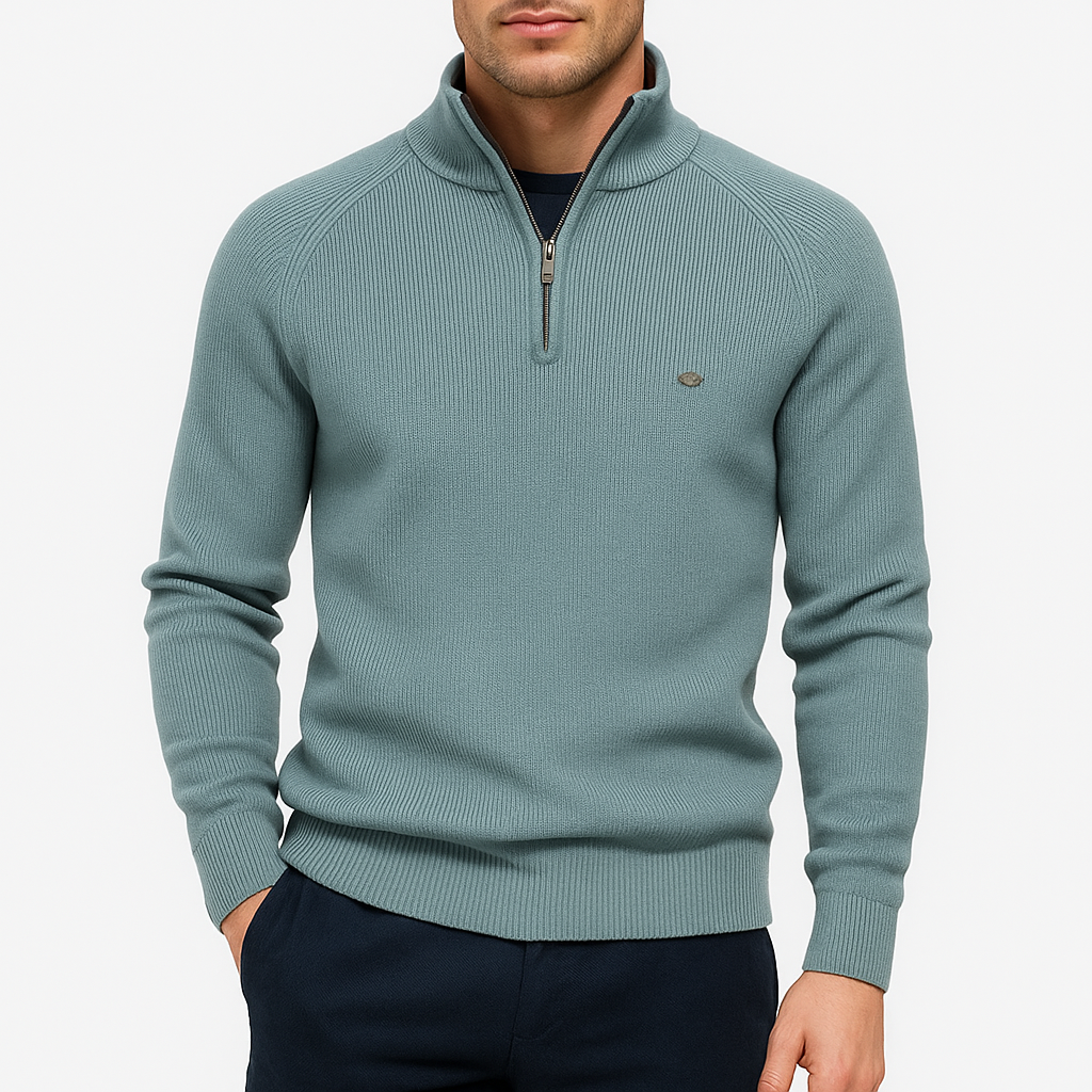 Smith | Cotton Zip Sweater