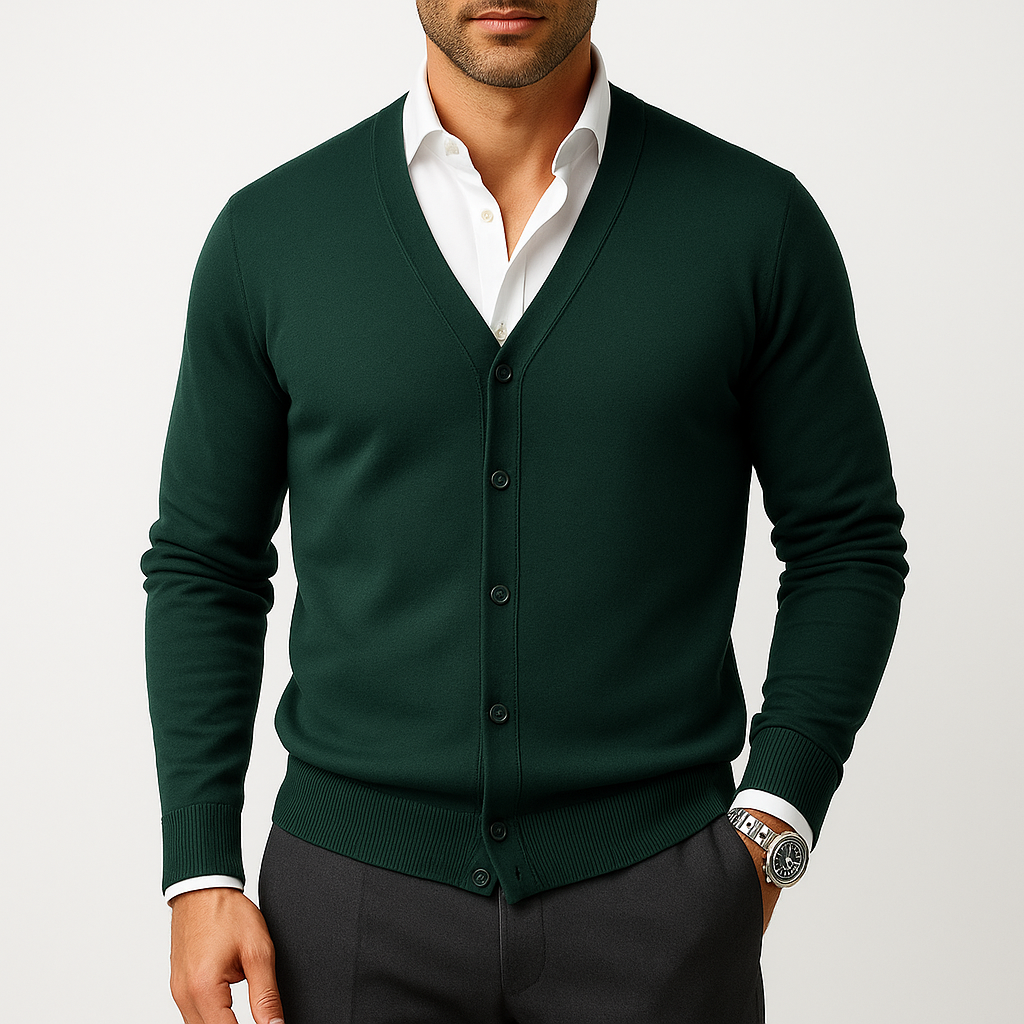 Smith | Classic V-Neck Cardigan