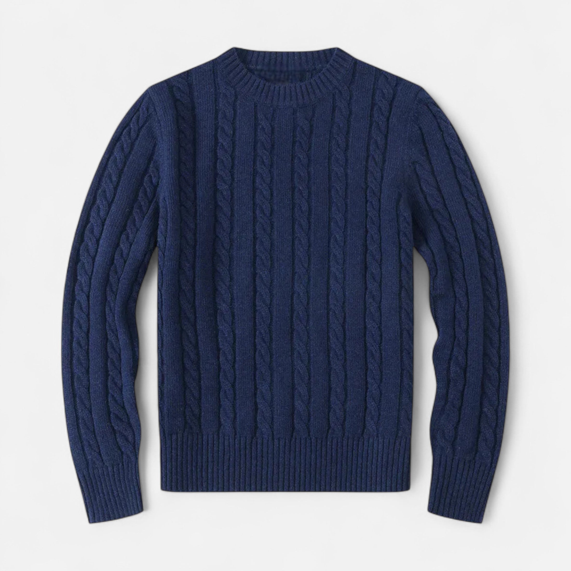 Timeless Men’s Winter Blend Sweater with Round Neckline