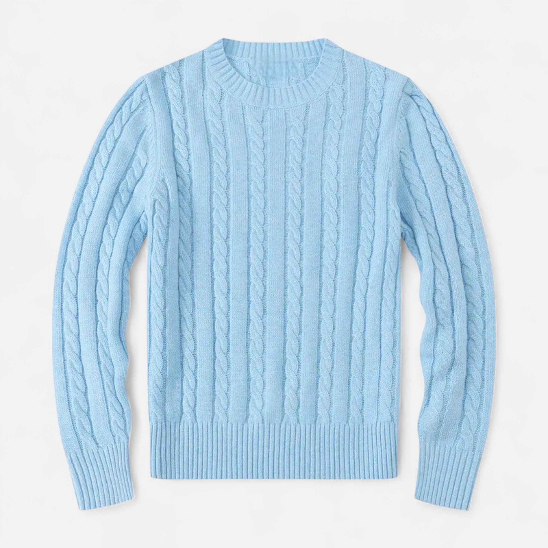 Timeless Men’s Winter Blend Sweater with Round Neckline