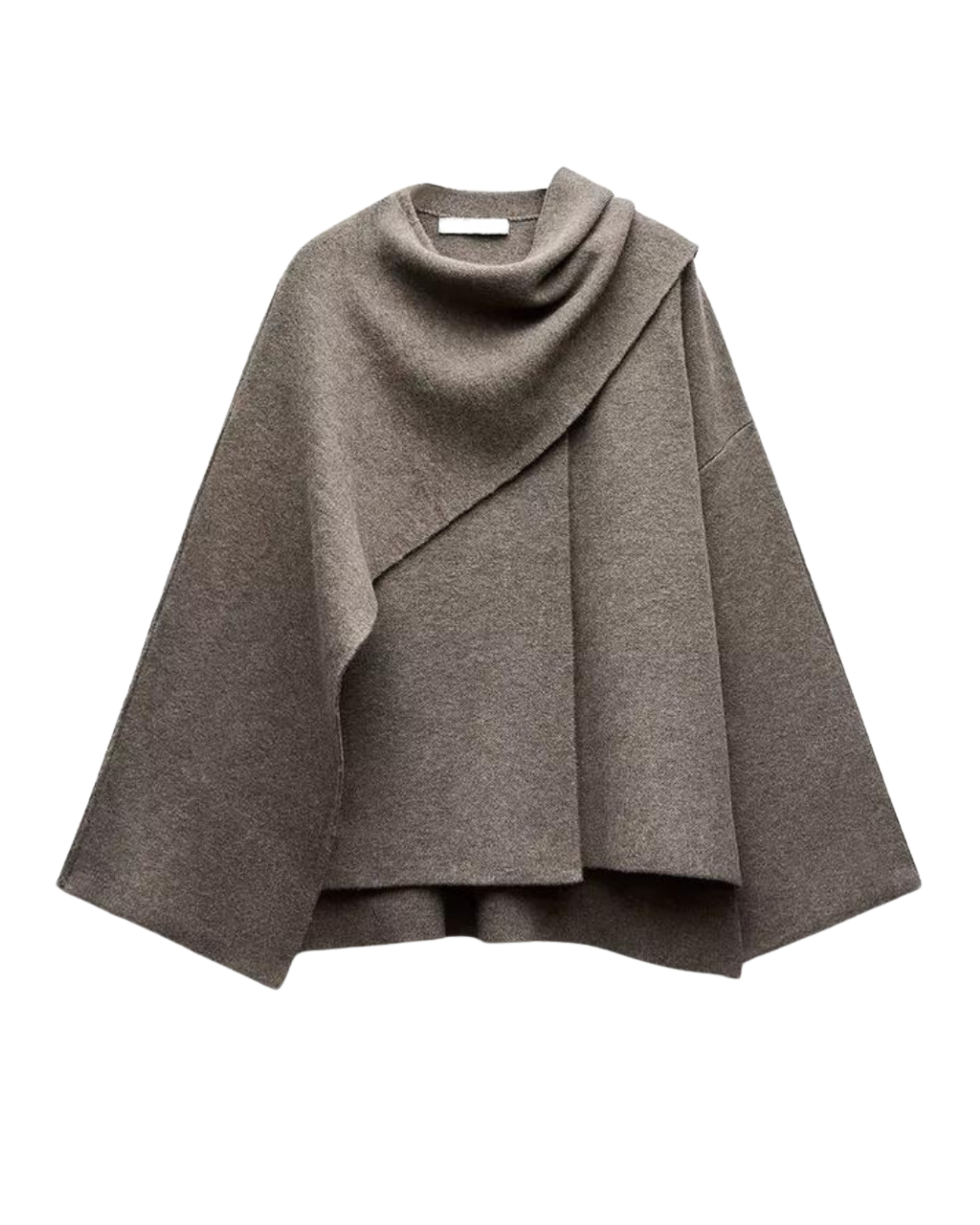 Women's Fashion Asymmetrical Wrap Insulated Poncho – Ideal for Winter Warmth