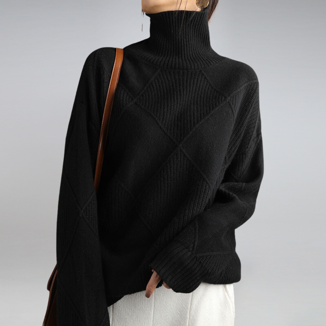 Women's Timeless Elegance Warm Cashmere Roll Neck Jumper