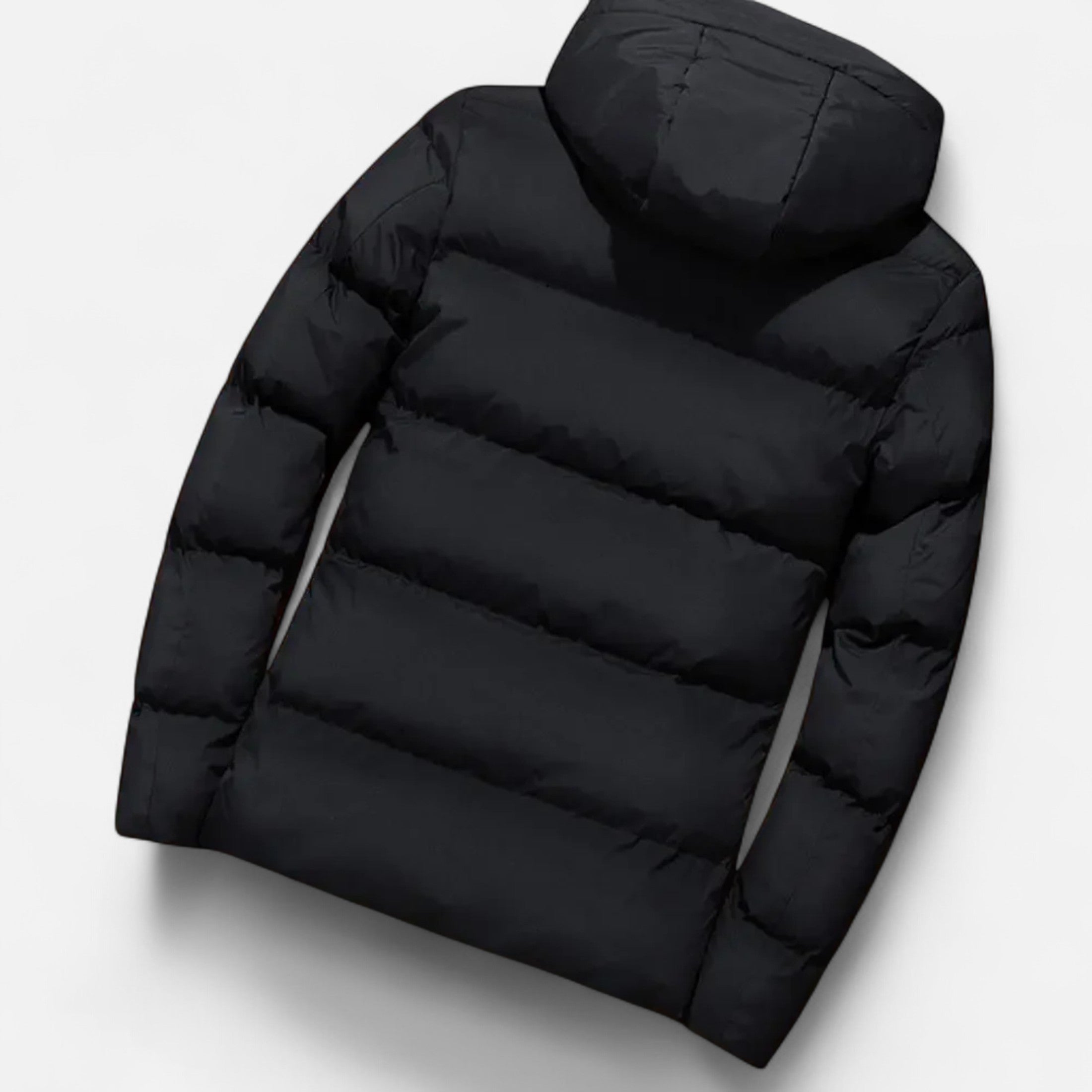 Timeless Men's Winter Hooded Layer Puffer Jacket for Cold Weather