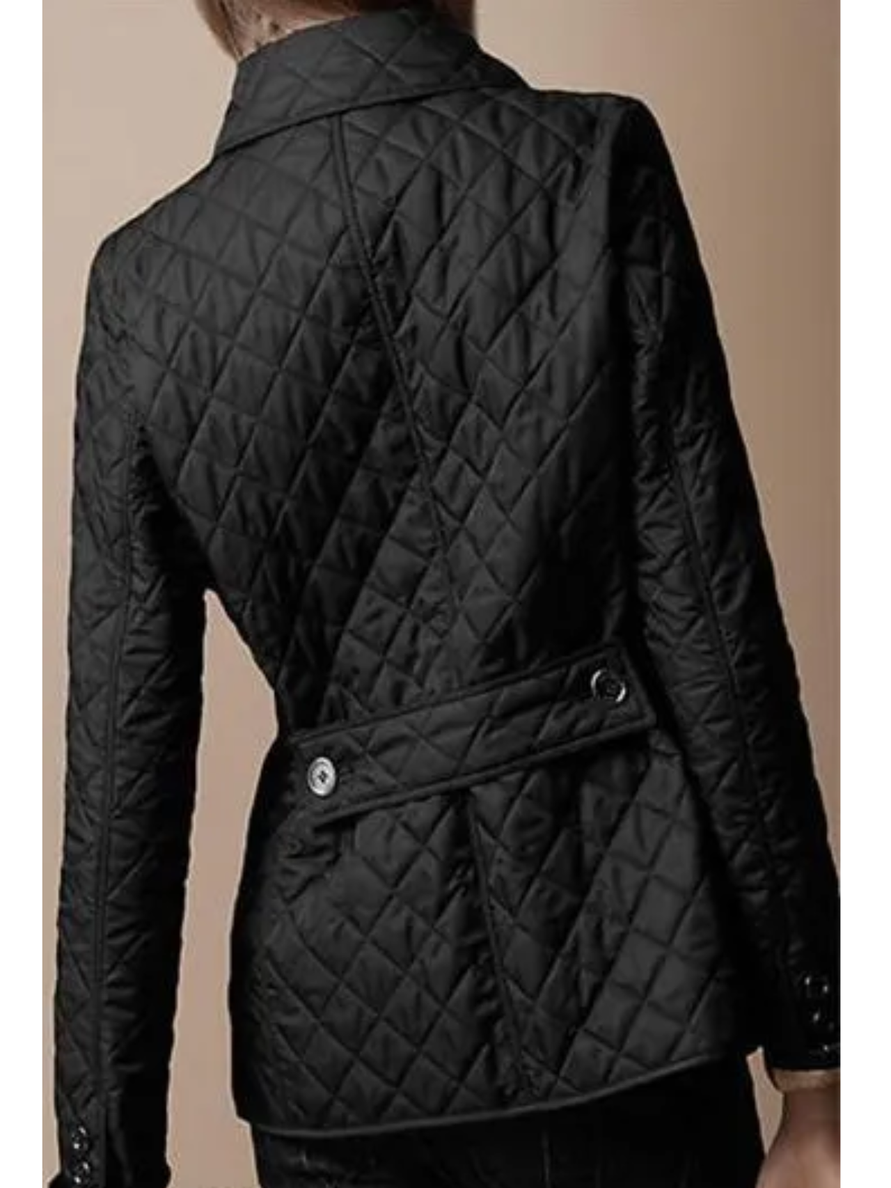 Women's Outer Layer Quilted Turned-Down Collar Jacket