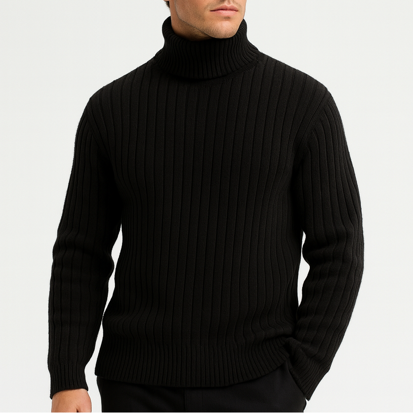 Smith | Ribbed Knit Turtleneck Sweater