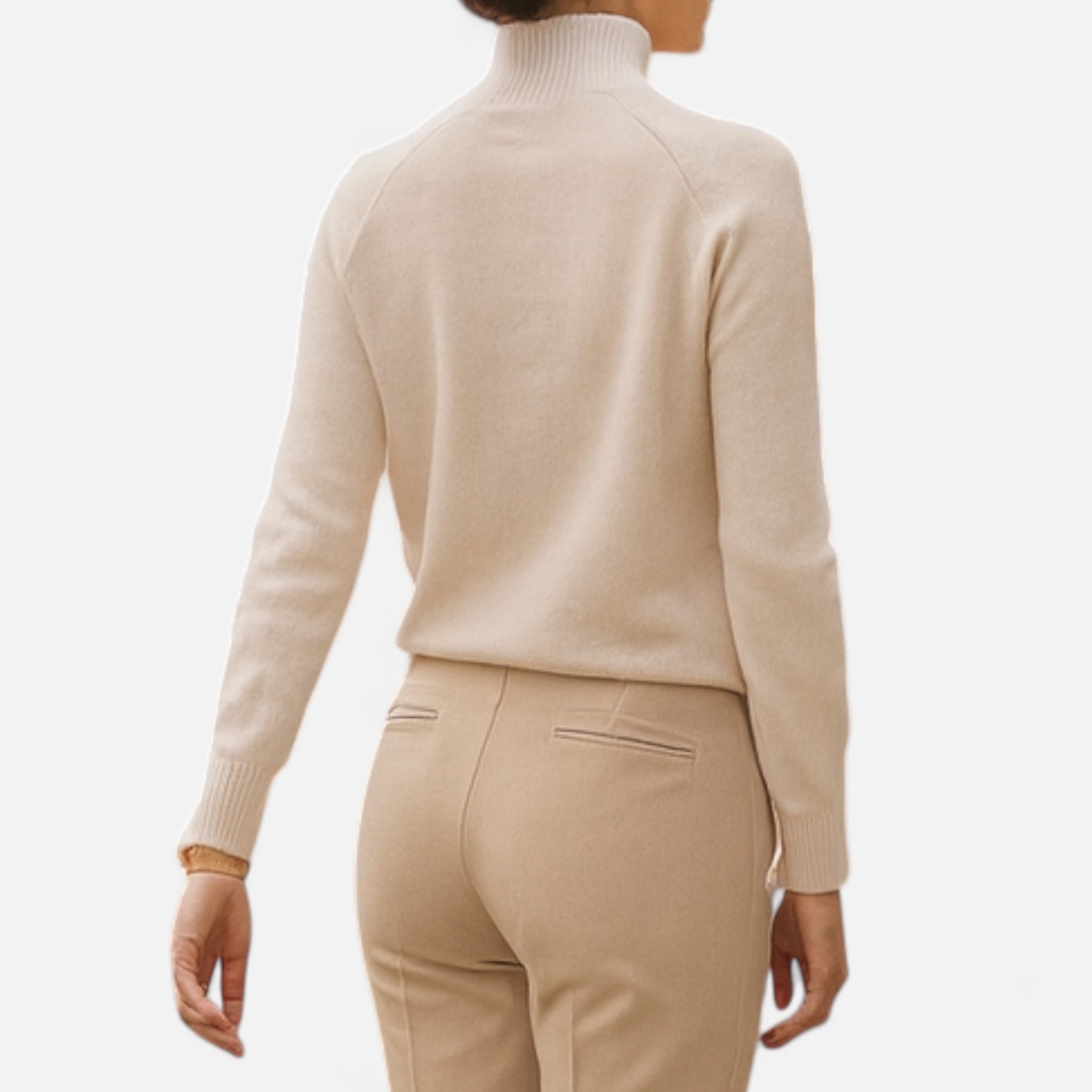 Timeless Merino Warm Mock-Neck Sweater for Women