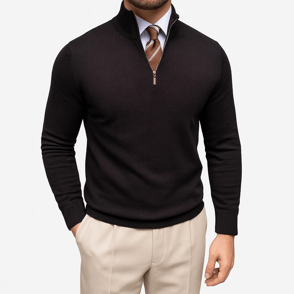 Smith | High Neck Quarter-Zip Jumper