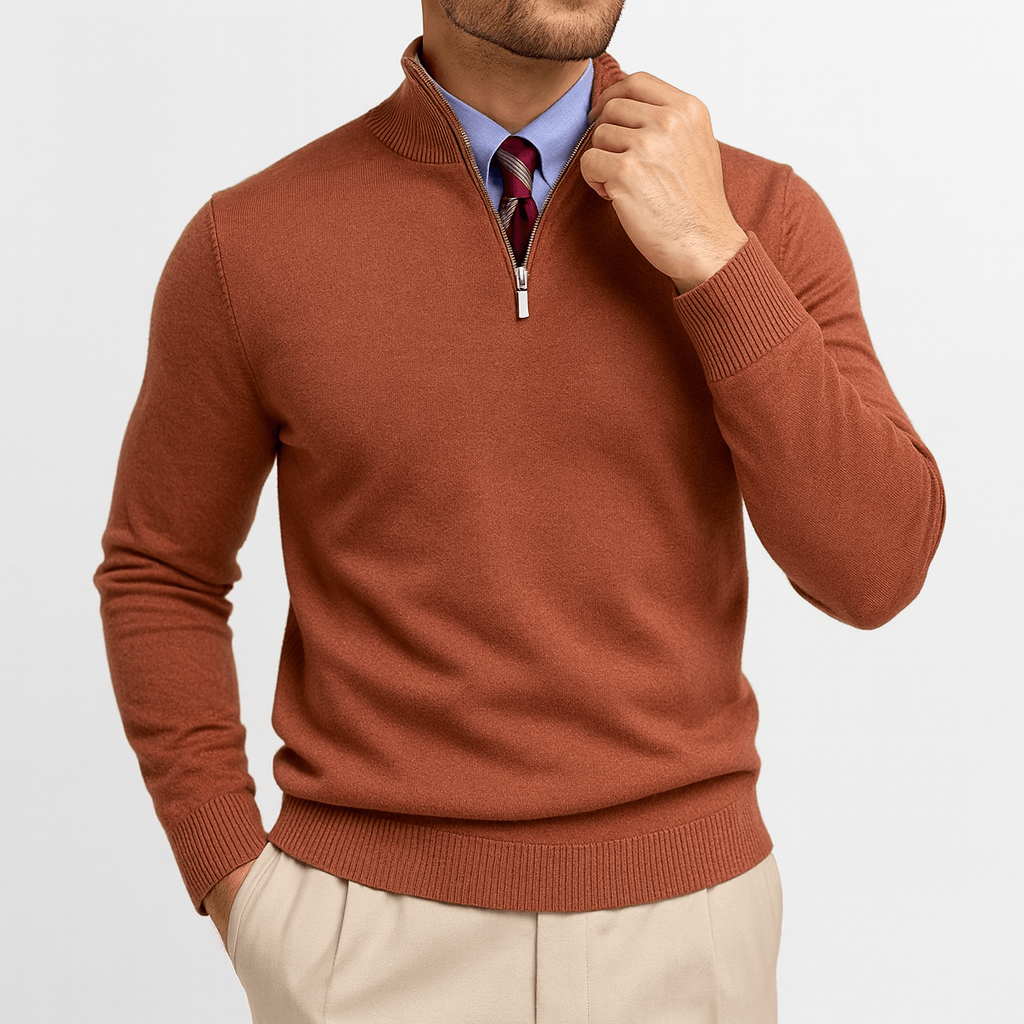 Smith | High Neck Quarter-Zip Jumper