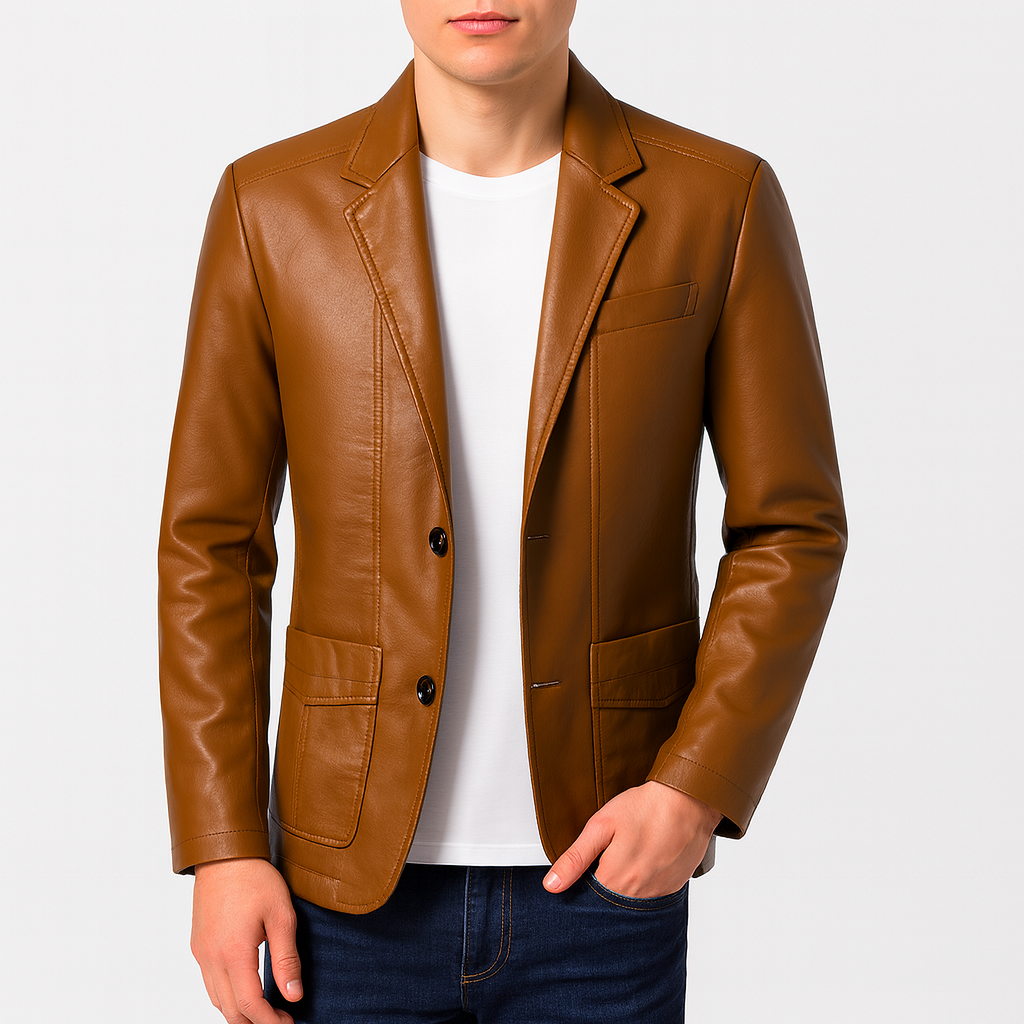 SMITH | Leather Blazer Jacket