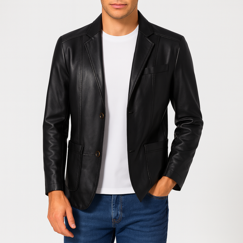 SMITH | Leather Blazer Jacket