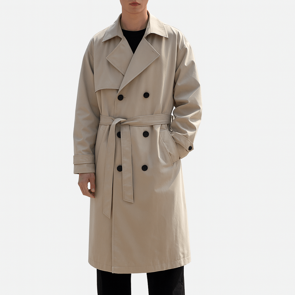 SMITH | Double-Button Casual Trench Coat