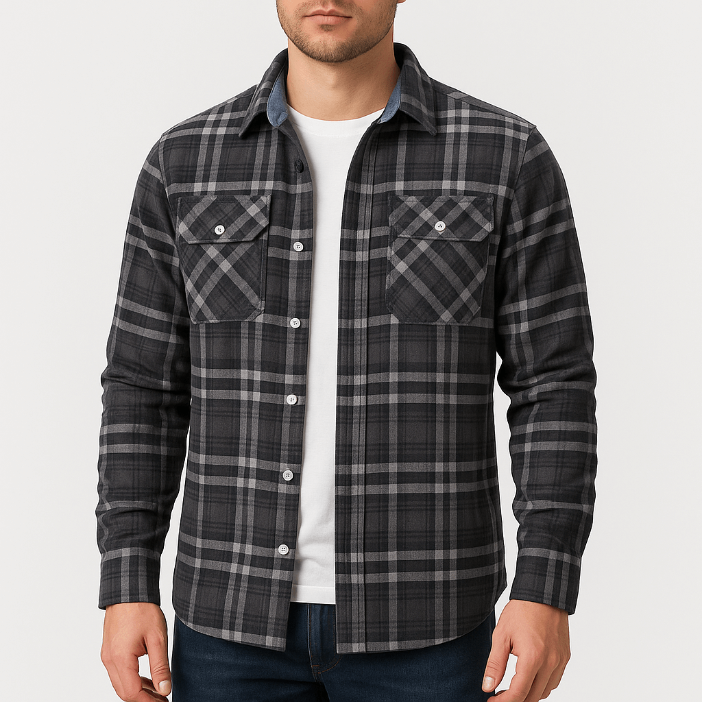 SMITH | Checked Flannel Shirt Jacket