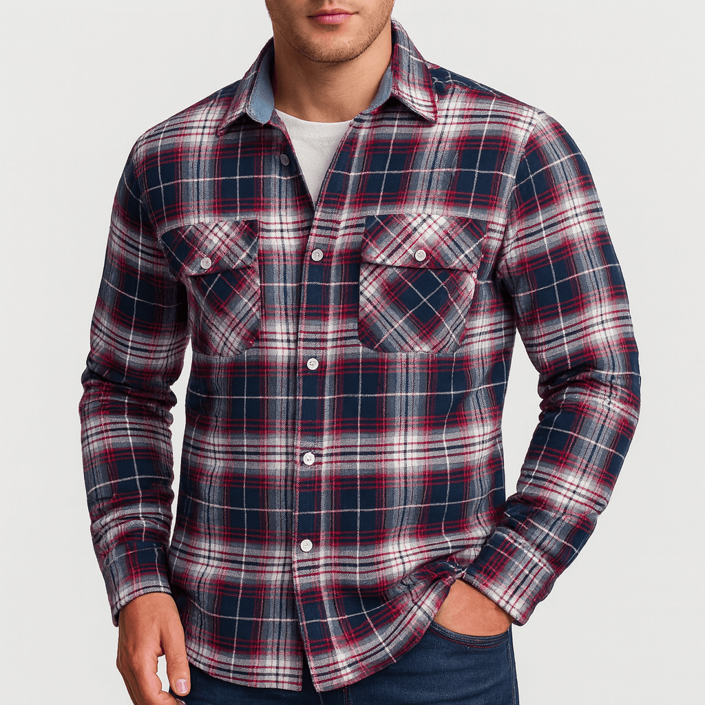 SMITH | Checked Flannel Shirt Jacket