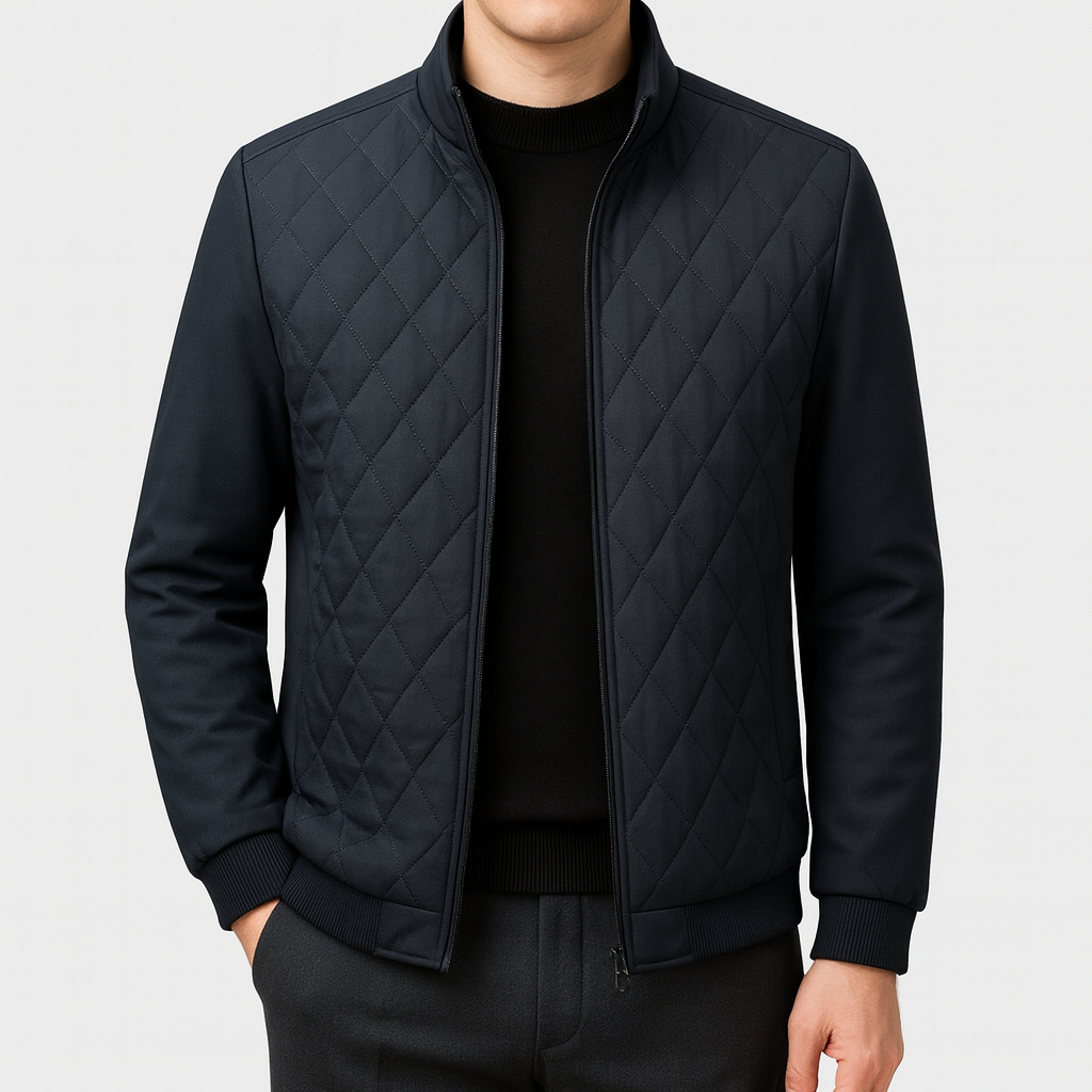 Smith | Diamond Quilted Bomber Jacket