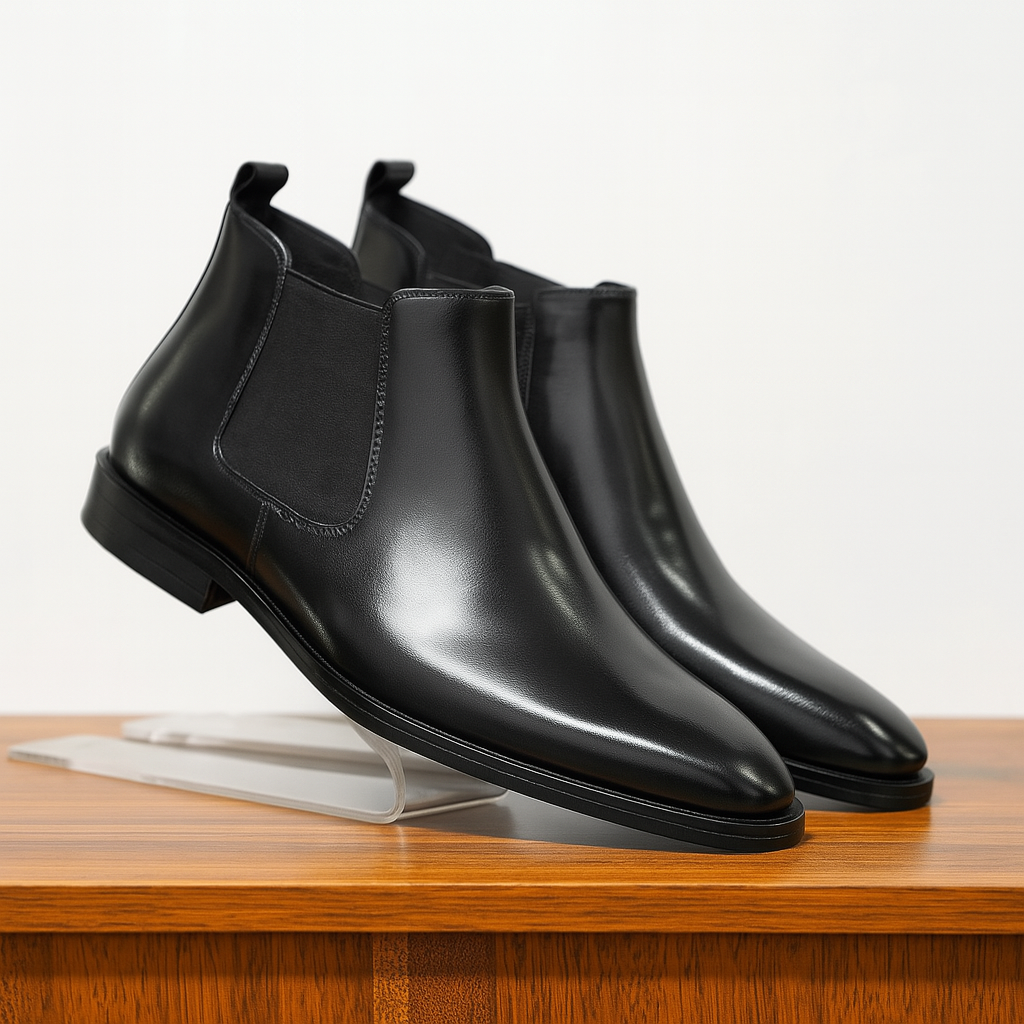 Sturdy Outdoor Occasion Leather Chelsea Boots for Men