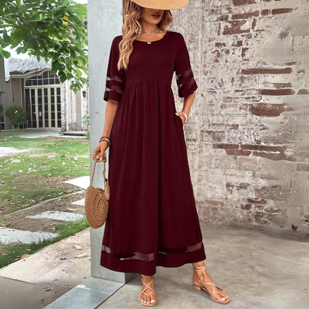 Women's Elegant Tummy Flattering Maxi Dress for Special Events