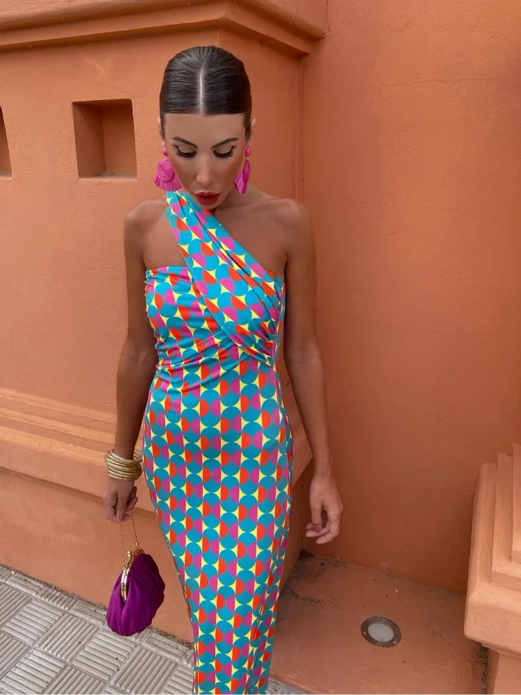 Women’s Summer Dress One Shoulder Elegant Silhouette