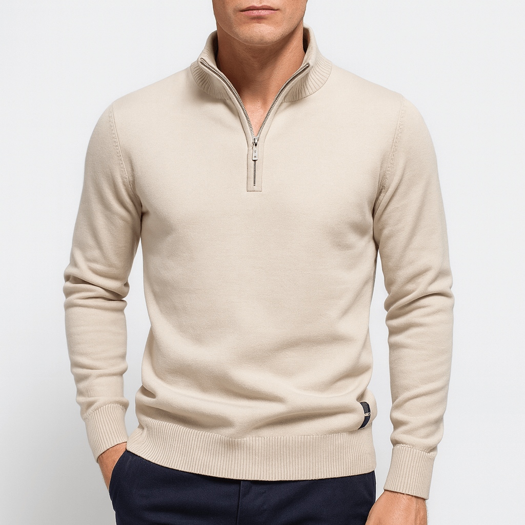 Smith | Quarter-Zip Fitted Sweater