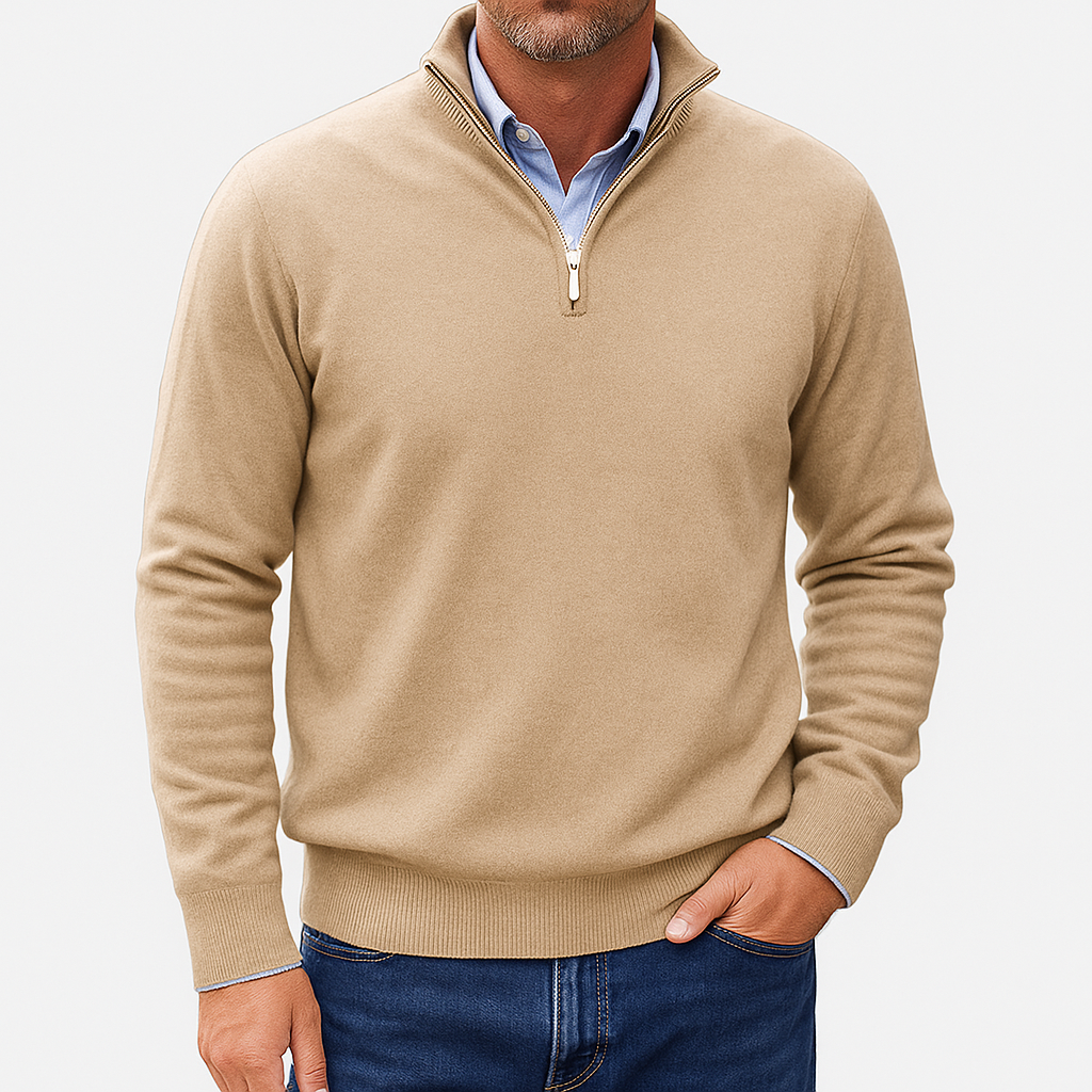Smith | Zip Collar Knit Sweater