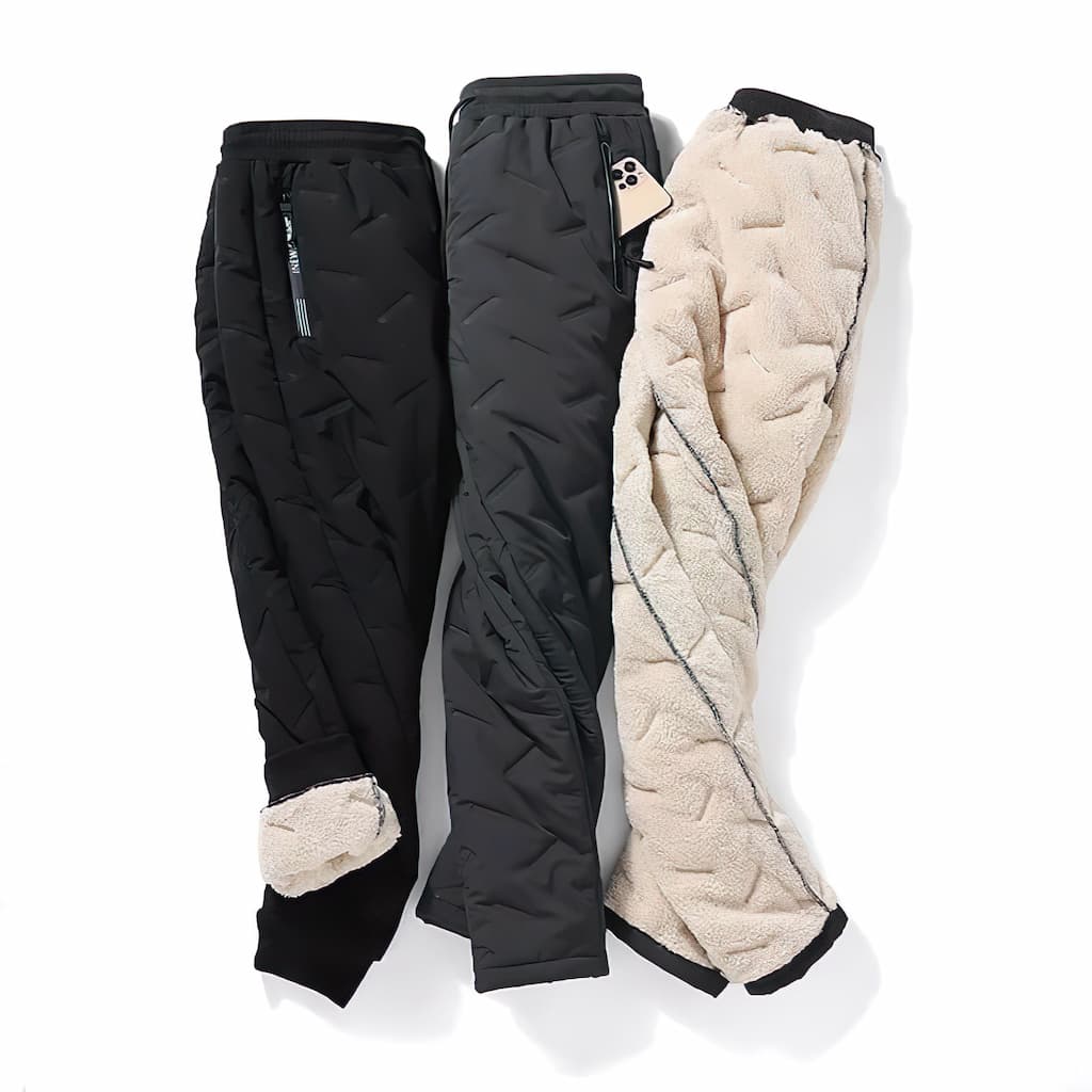 Women's Functional Waterproof Thermal Pants with Thick Sherpa Lining and Pockets