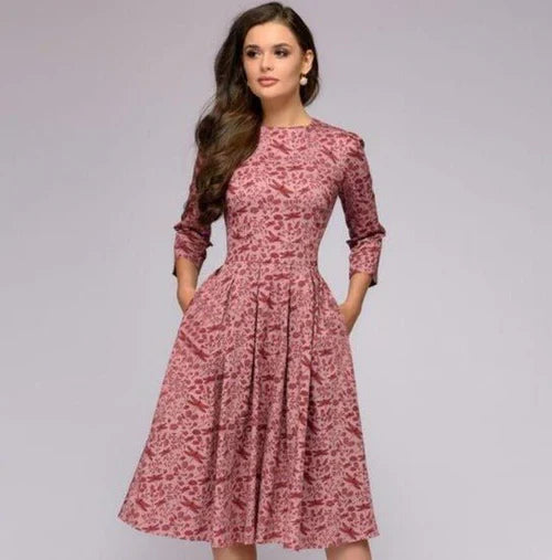 Glamour Floral Summer Midi Dress for Women - Perfect for Every Occasion