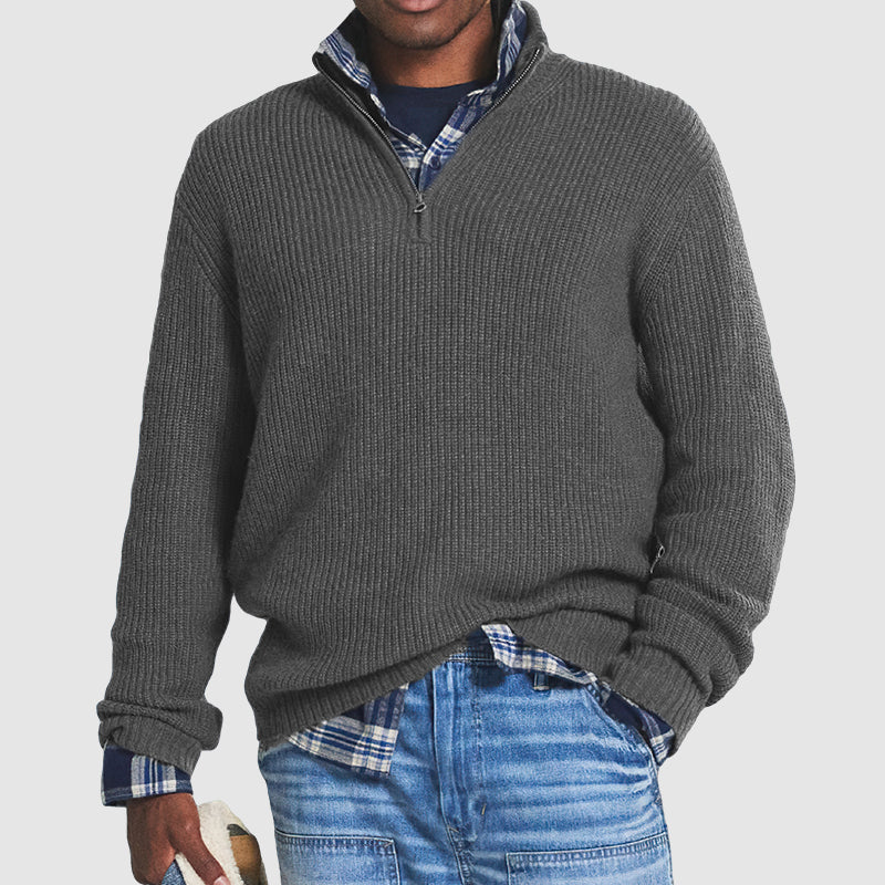 Men's Durable Layered Warm Outdoor Half Zip Sweater for Every Season