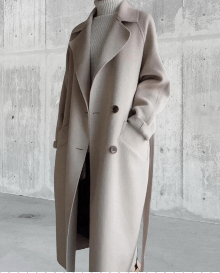 Women's Elegant Formal Sleek Long Wool Coat