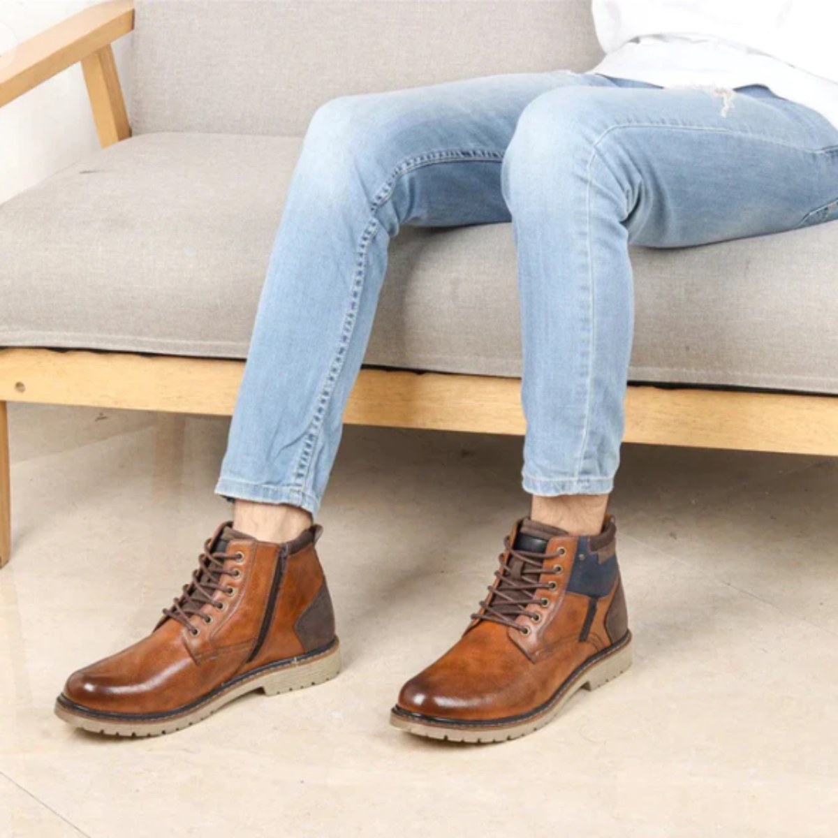 Stylish adventure sturdy hiking boots for men