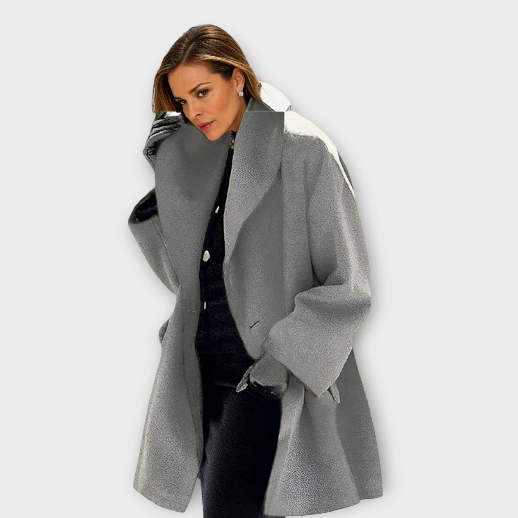 Women's Wide Collar Oversized Warm Long Coat