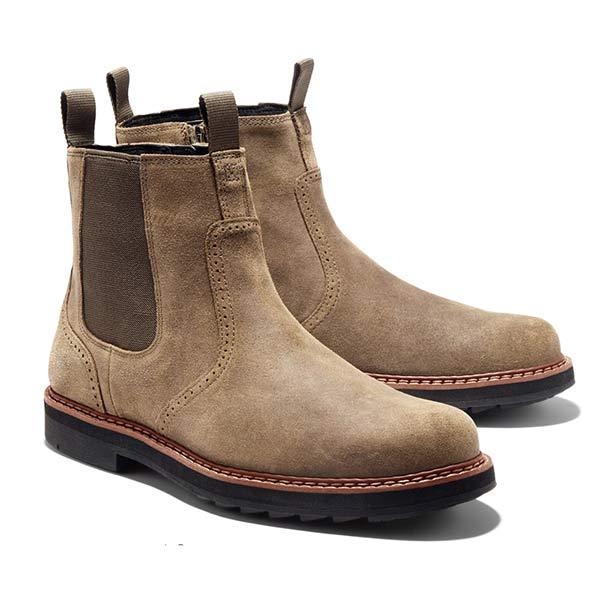 Men's Elegance Chelsea Pull On Ankle Boots with Elastic Side Panel