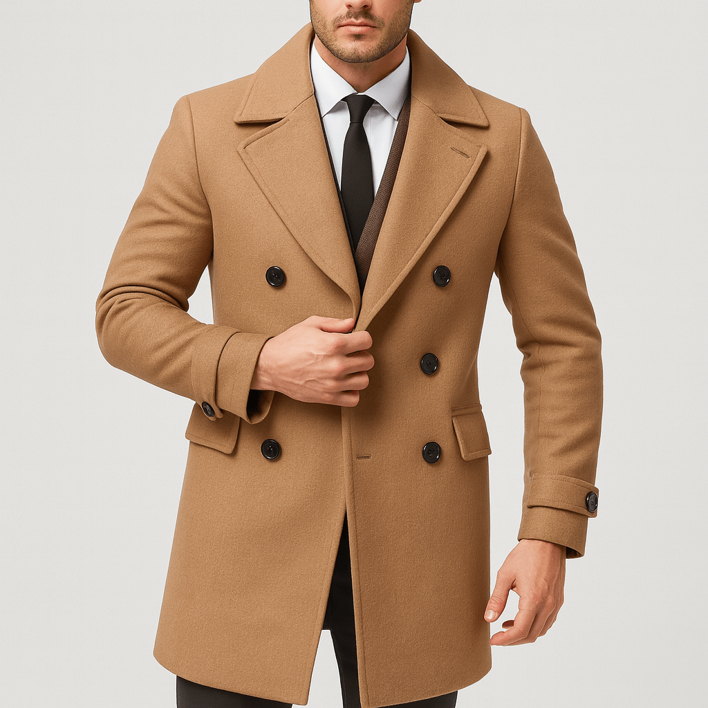Smith | Wool Double-Breasted Overcoat