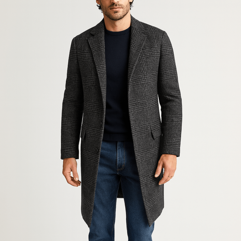 Smith | Checked Wool Overcoat