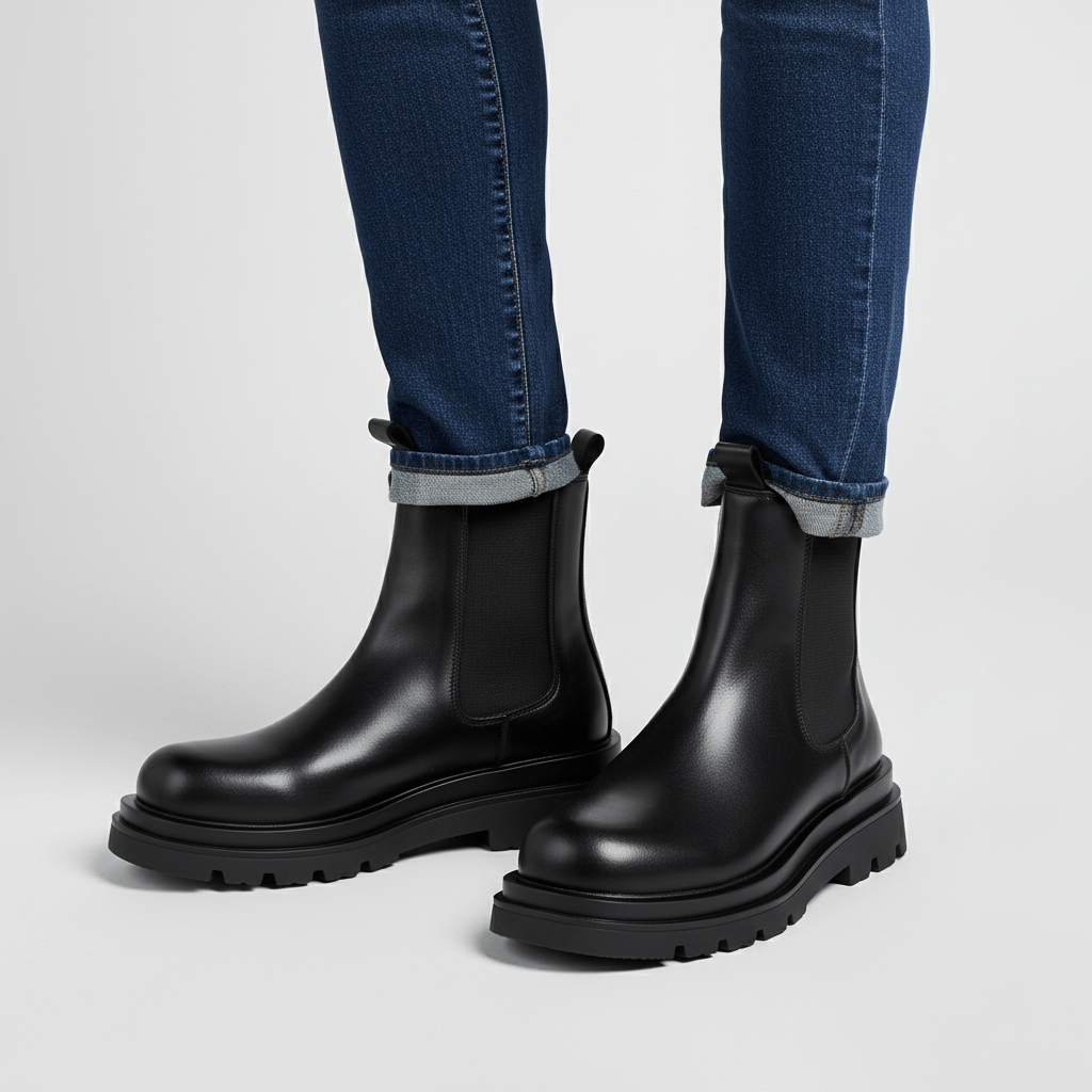 Smith | Black Chunky Chelsea Boots