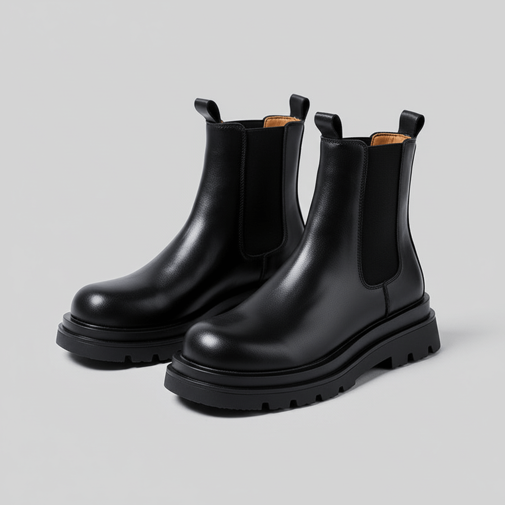 Smith | Black Chunky Chelsea Boots