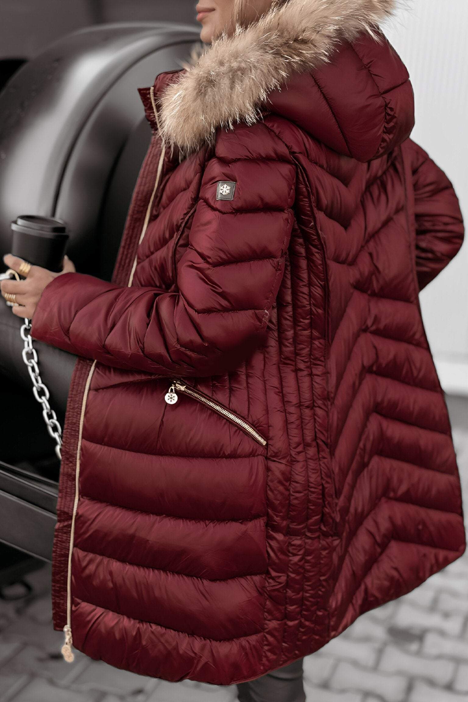 Women's Modern Weather-Proof Quilted Hooded Coat