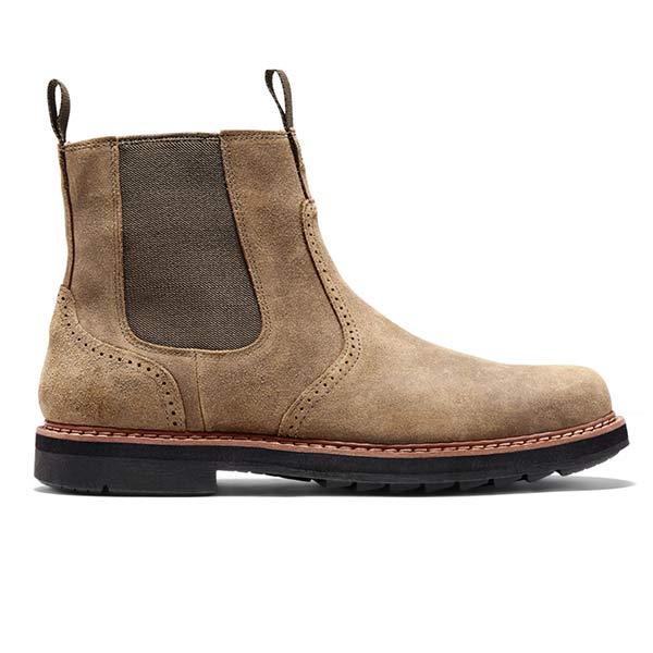 Men's Elegance Chelsea Pull On Ankle Boots with Elastic Side Panel
