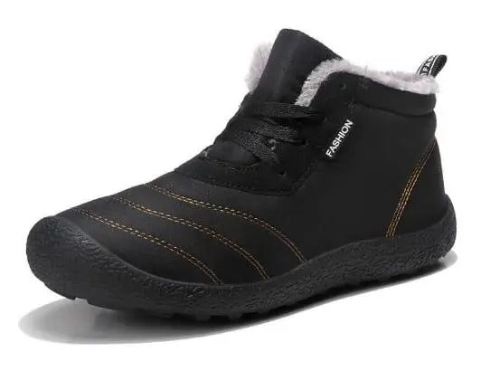 Men's Adventure Winter Hiking Boots with Plush Fur Lining and Anti-Slip Sole