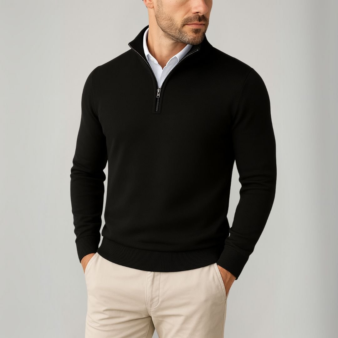 Smith | Quarter-Zip Stand Collar Jumper