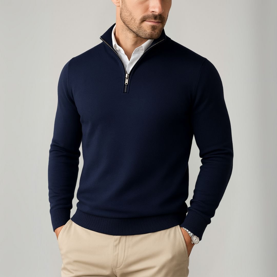 Smith | Quarter-Zip Stand Collar Jumper