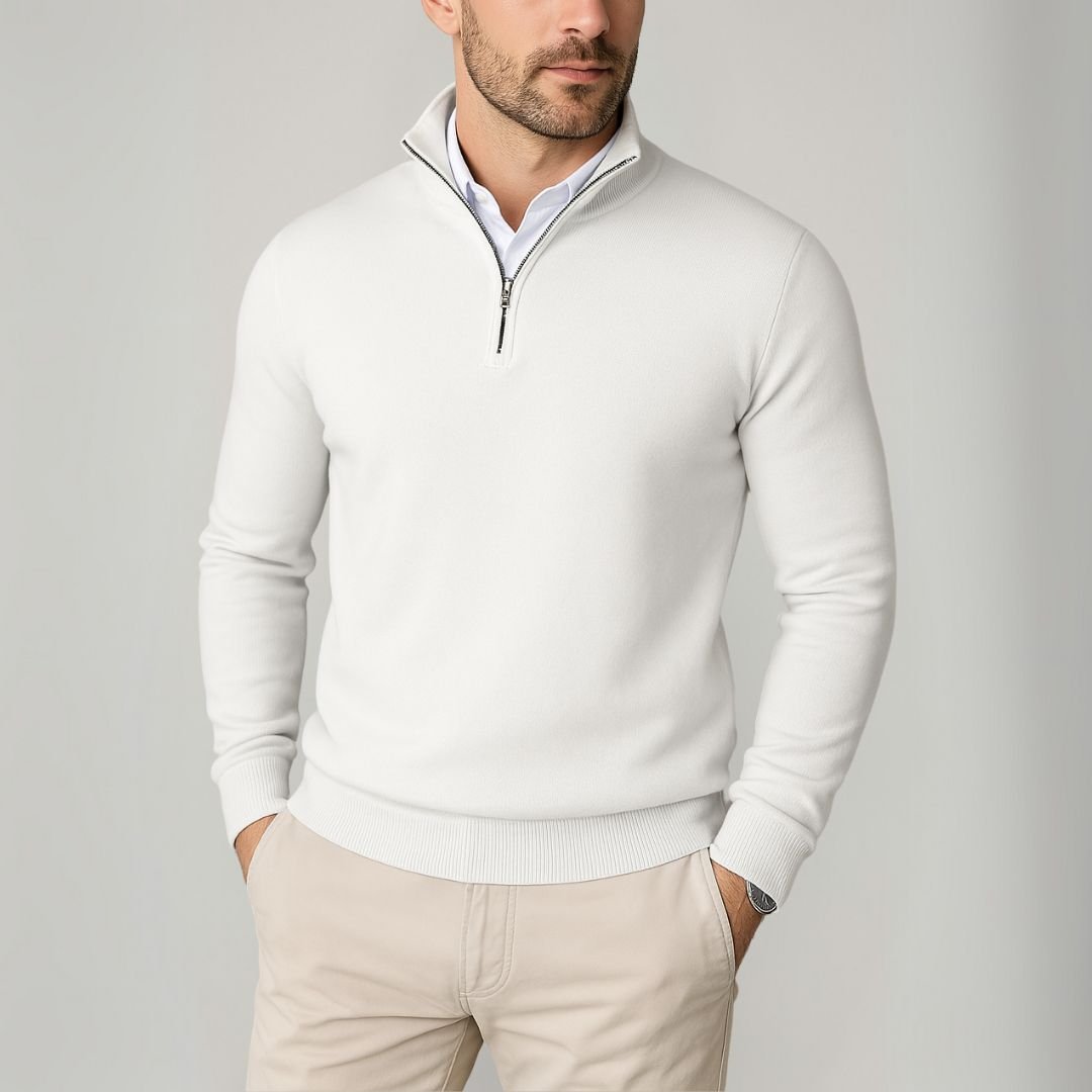 Smith | Quarter-Zip Stand Collar Jumper