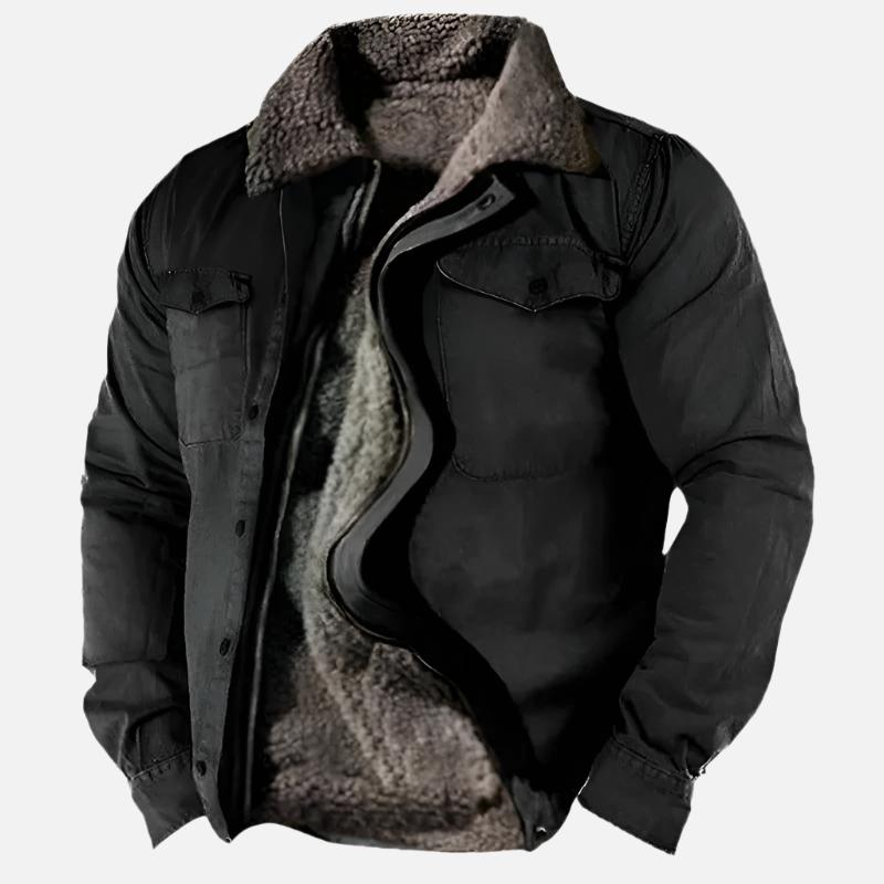 Men's Outdoor Warm Sherpa-Lined Adventure Jacket